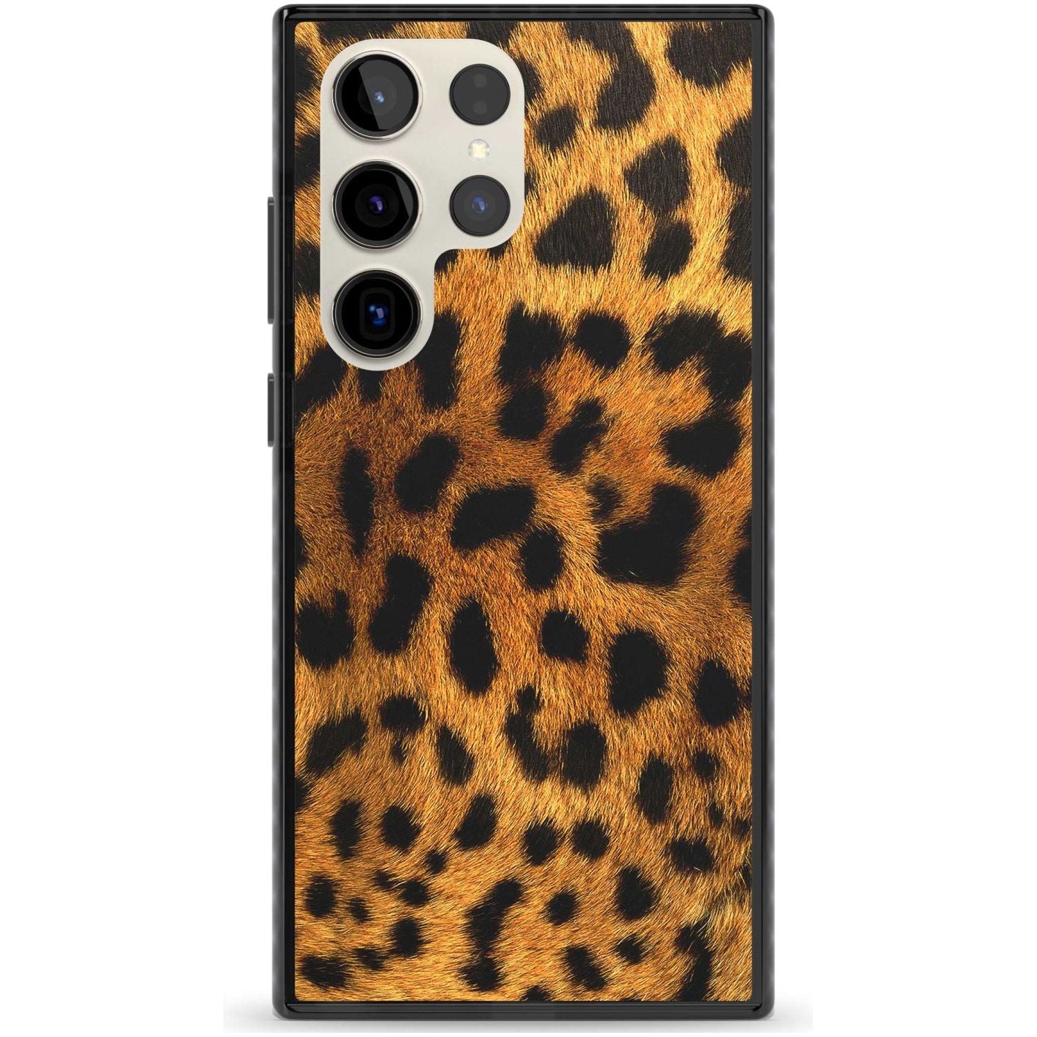 Leopard Print Phone Case Samsung S22 Ultra / Black Impact Case,Samsung S23 Ultra / Black Impact Case Blanc Space