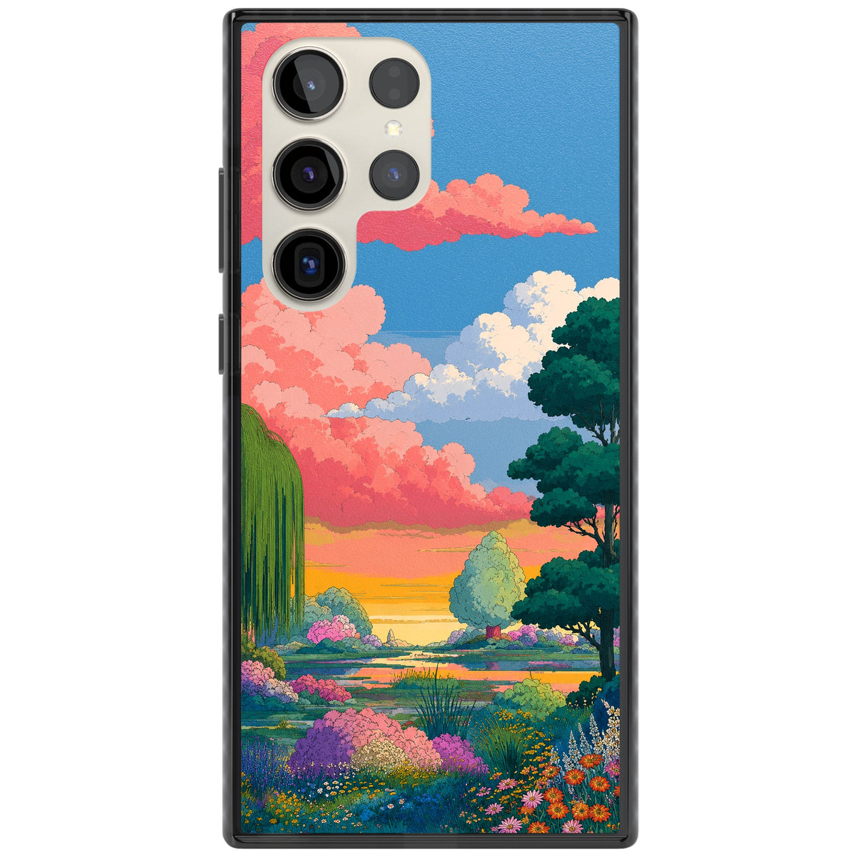 Dream Valley Samsung S22 Ultra / Samsung S23 Ultra / Samsung S24 Ultra Impact Black Phone Case front