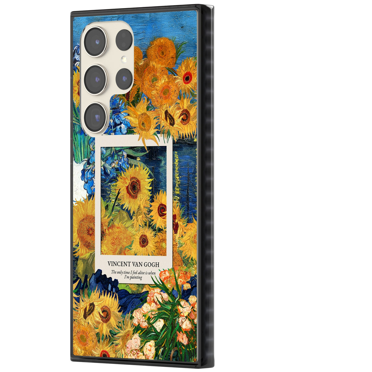 Van Gogh Sunflowers Samsung S22 Ultra / Samsung S23 Ultra / Samsung S24 Ultra Impact Black Phone Case side