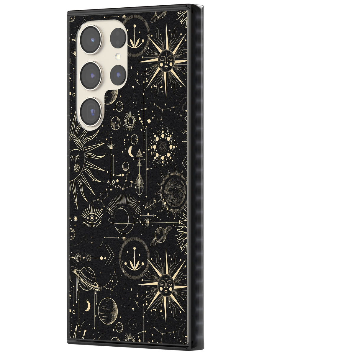 Cosmic Suns And Planets Samsung S22 Ultra / Samsung S23 Ultra / Samsung S24 Ultra Impact Black Phone Case side