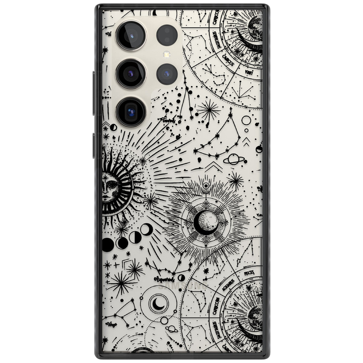 Celestial Chart Samsung S22 Ultra / Samsung S23 Ultra / Samsung S24 Ultra Impact Black Phone Case front