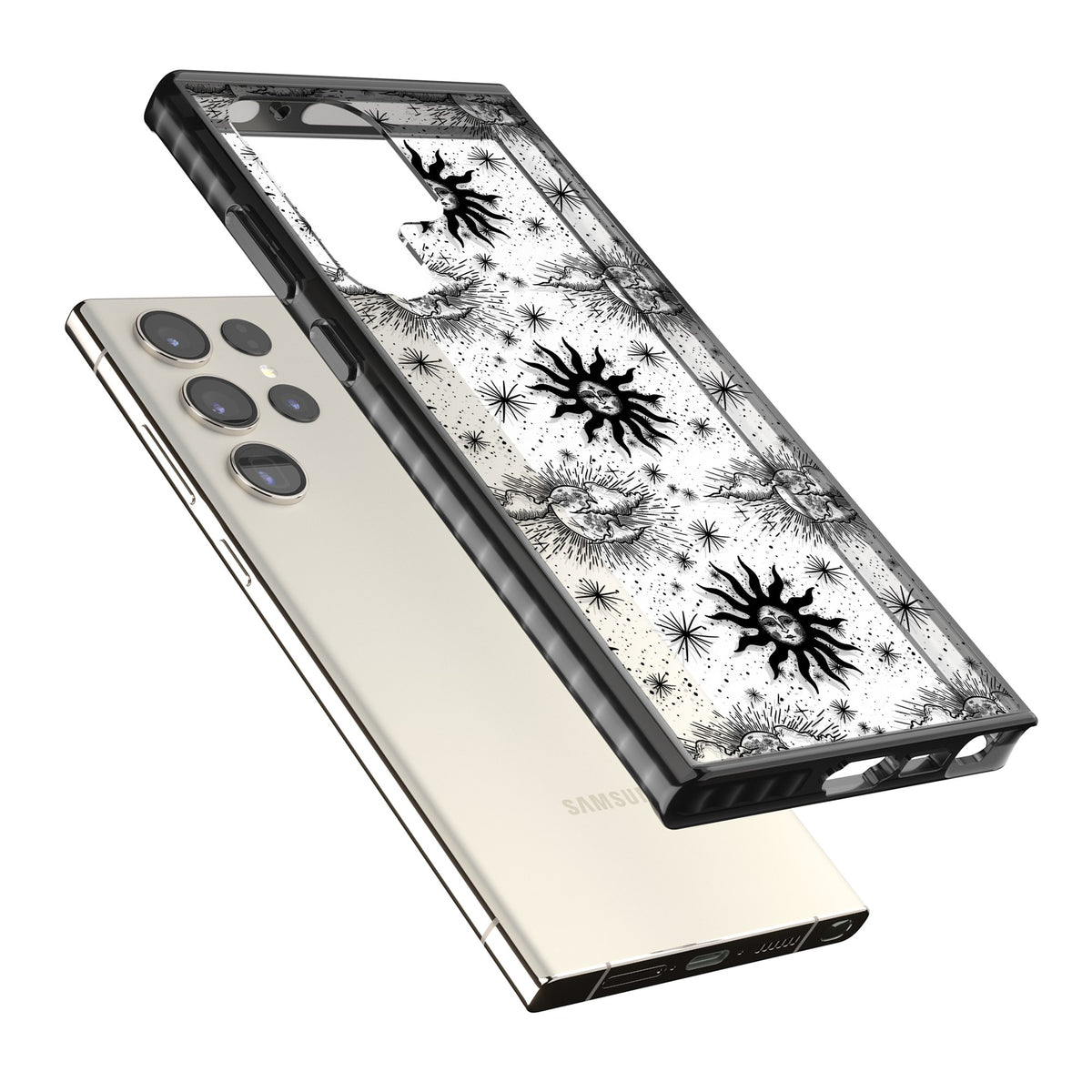 MERGE Samsung S22 Ultra / Samsung S23 Ultra / Samsung S24 Ultra Impact Black Phone Case angled