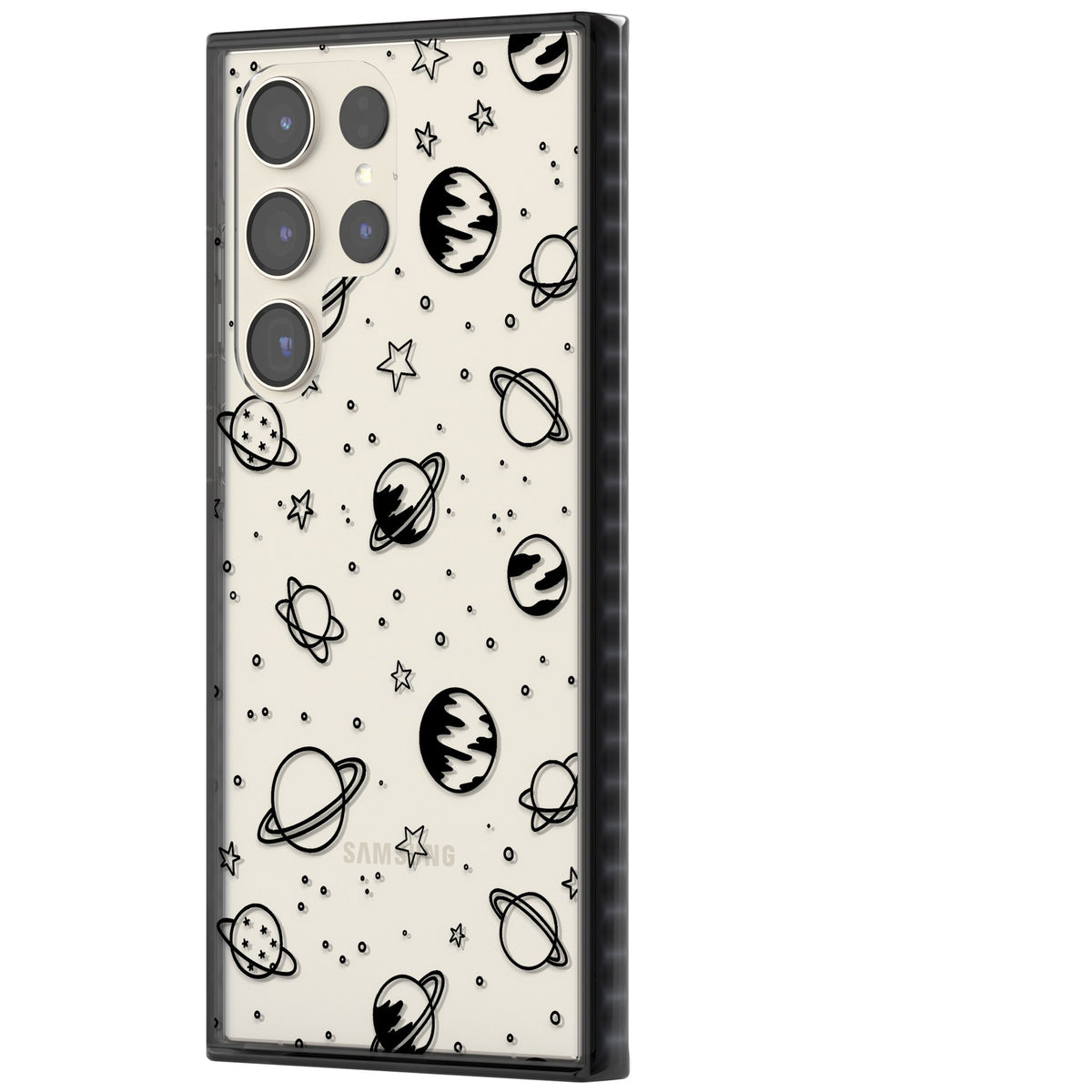 Black Cosmic Samsung S22 Ultra / Samsung S23 Ultra / Samsung S24 Ultra Impact Black Phone Case side