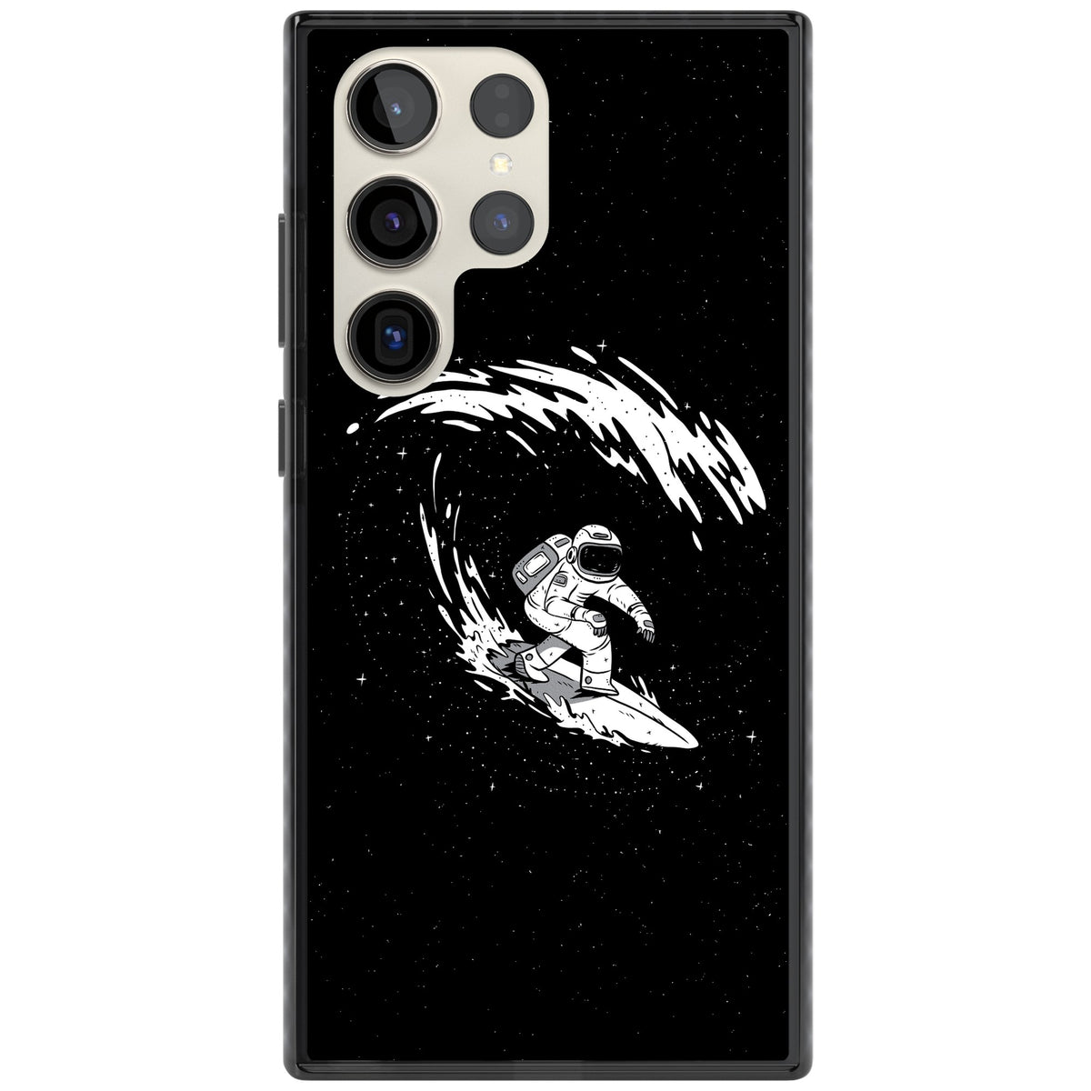 Cosmic Surf Samsung S22 Ultra / Samsung S23 Ultra / Samsung S24 Ultra Impact Black Phone Case front