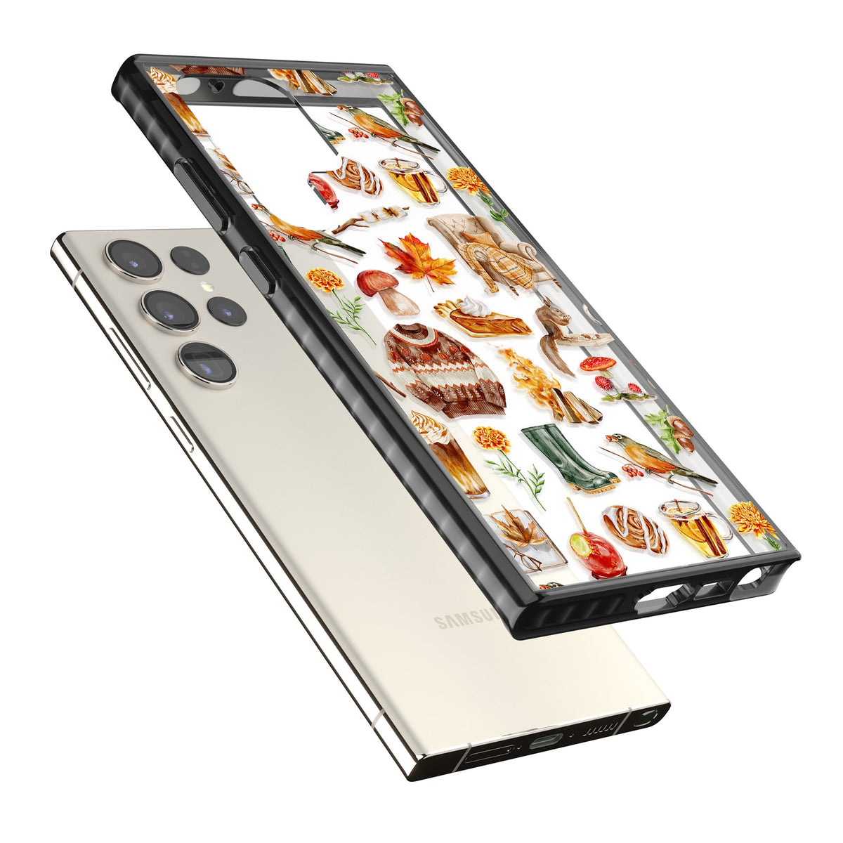 Autumn Anthology Samsung S22 Ultra / Samsung S23 Ultra / Samsung S24 Ultra Impact Black Phone Case angled
