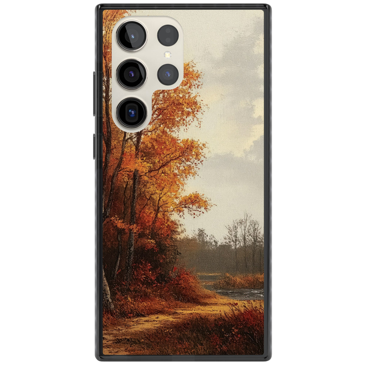 Vintage Autumn Oil Painting Samsung S22 Ultra / Samsung S23 Ultra / Samsung S24 Ultra Impact Black Phone Case front