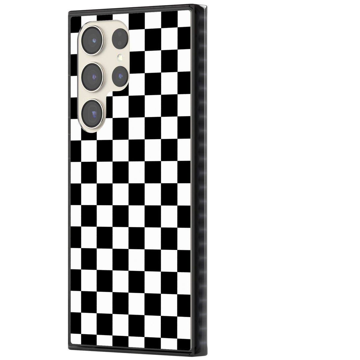 Checkerboard Samsung S22 Ultra / Samsung S23 Ultra / Samsung S24 Ultra Impact Black Phone Case side