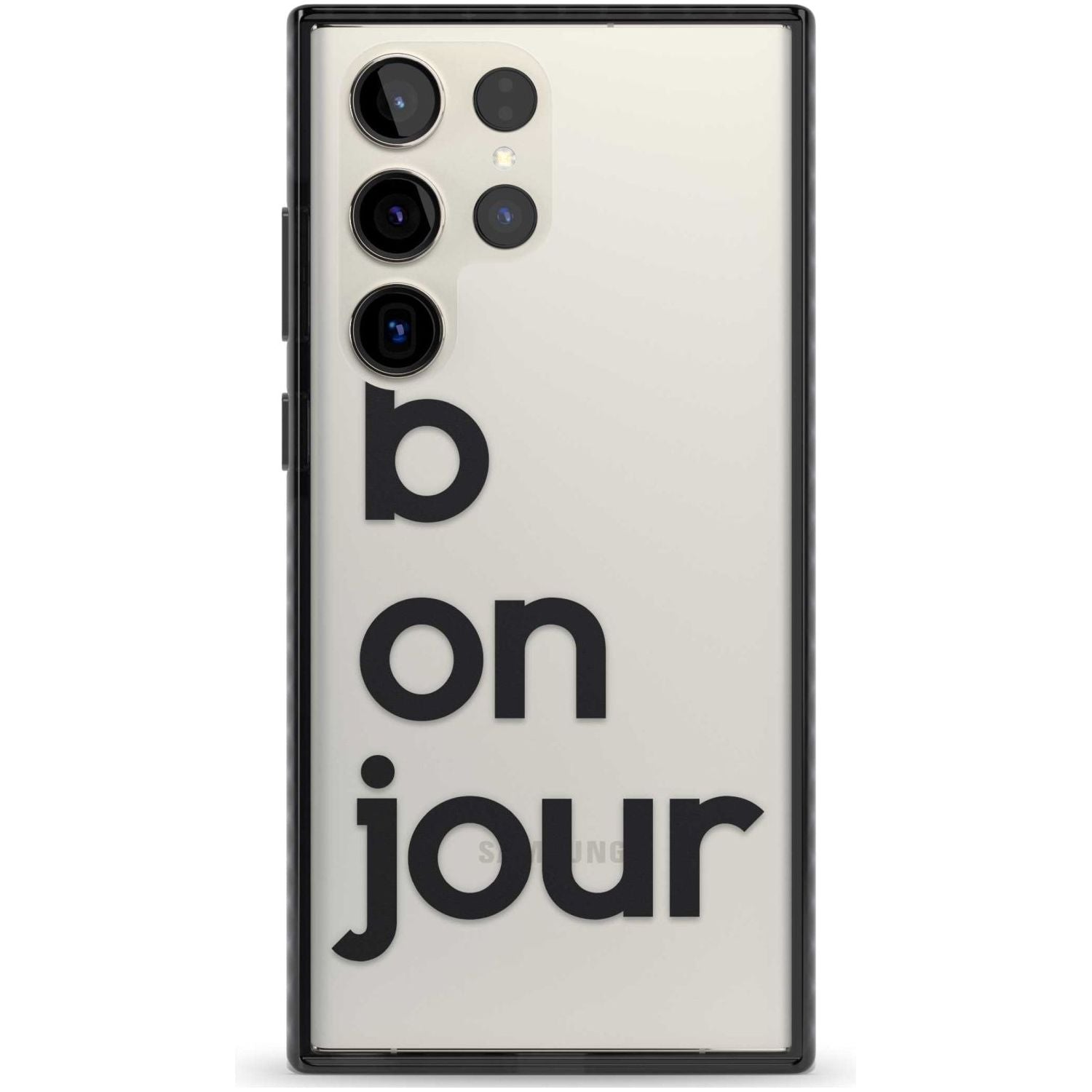 Bonjour Phone Case Samsung S22 Ultra / Black Impact Case,Samsung S23 Ultra / Black Impact Case Blanc Space