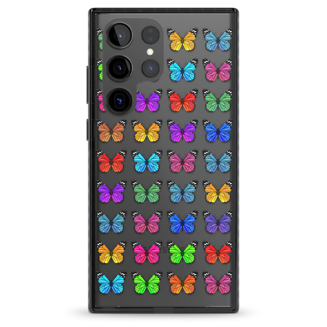 Colourful Butterfly Pattern Impact Phone Case for Samsung Galaxy S24 Ultra , Samsung Galaxy S23 Ultra, Samsung Galaxy S22 Ultra