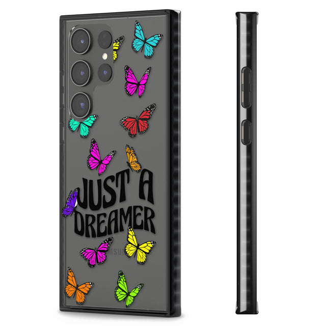 Just a Dreamer Butterfly Impact Phone Case for Samsung Galaxy S24 Ultra , Samsung Galaxy S23 Ultra, Samsung Galaxy S22 Ultra