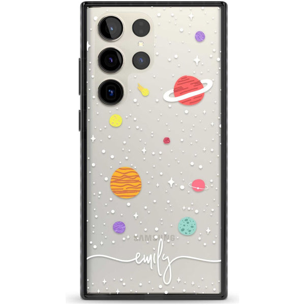 Personalised Cute Cartoon Planet (Clear)