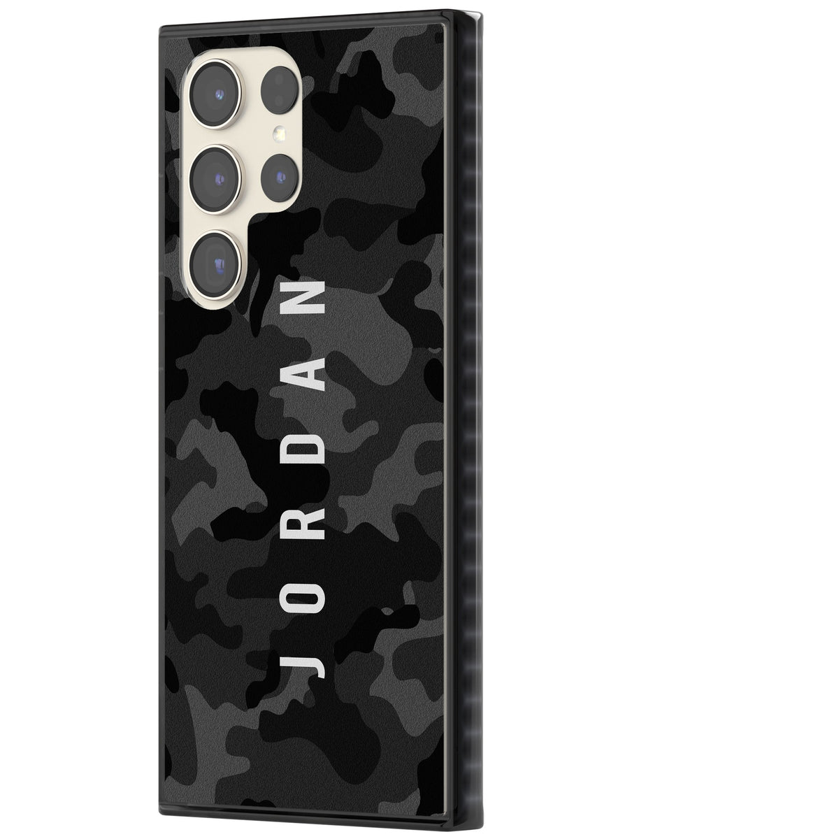 Personalised Urban Camo Samsung S22 Ultra / Samsung S23 Ultra / Samsung S24 Ultra Impact Black Phone Case side