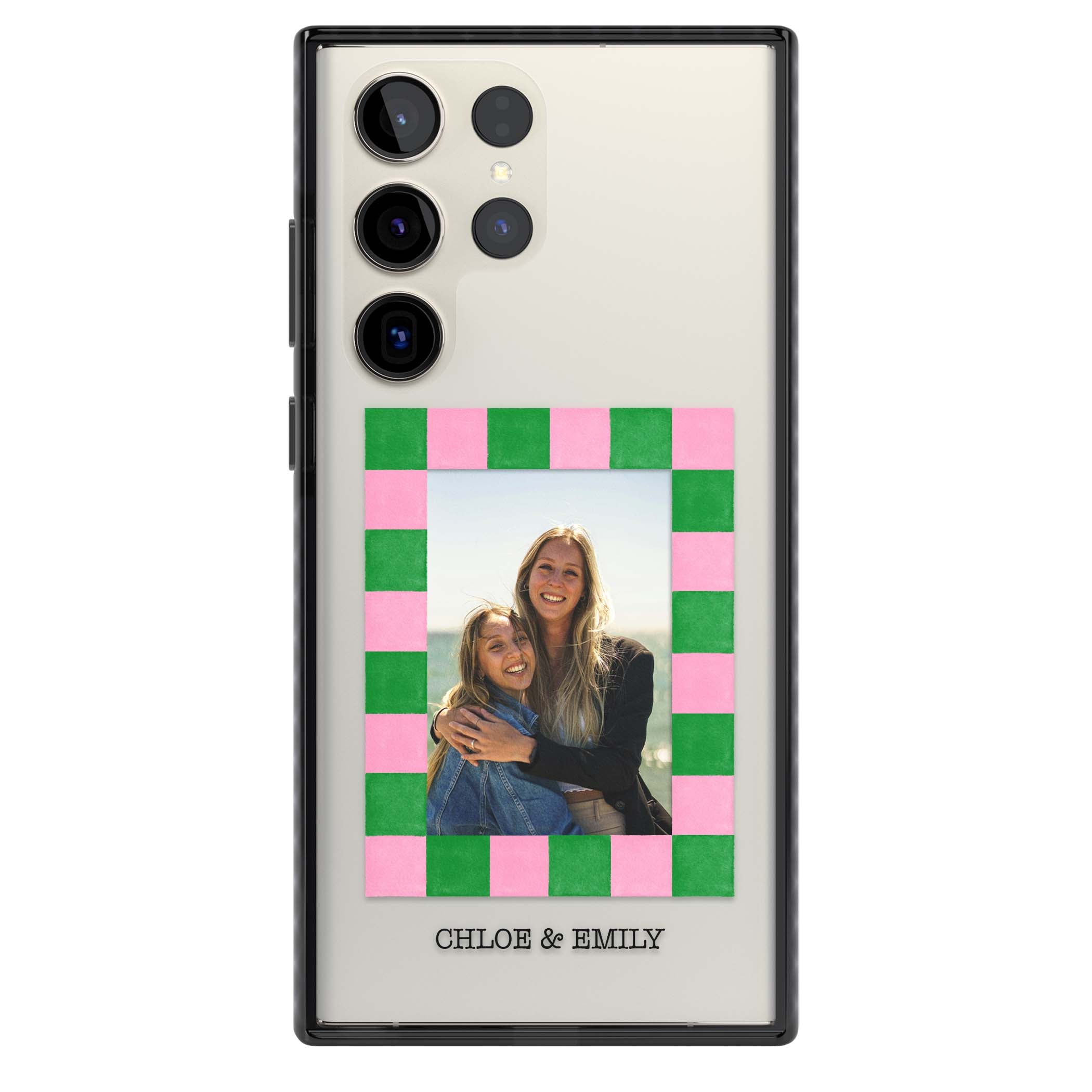 Riviera Check Photo cute iPhone case | Black Impact case for Samsung Galaxy S24 Ultra, Samsung Galaxy S23 Ultra, Samsung Galaxy S22 Ultra
