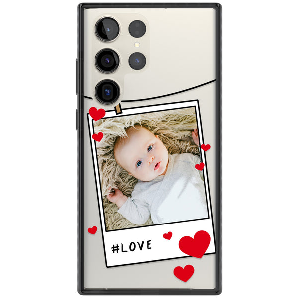 Personalised Paperclip & Hearts Polaroid