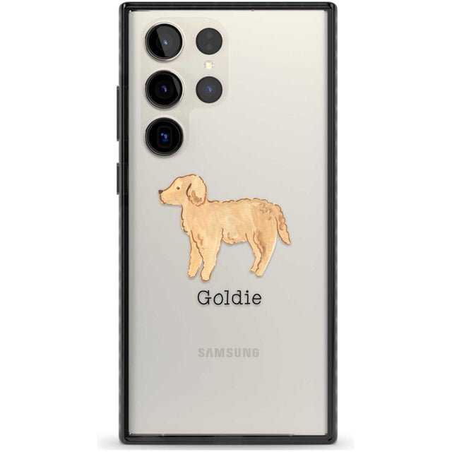 Personalised Hand Painted Goldendoodle Custom Phone Case Samsung S22 Ultra / Black Impact Case,Samsung S23 Ultra / Black Impact Case Blanc Space