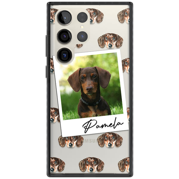 Personalised Brown Dachshund Instant Camera Photo