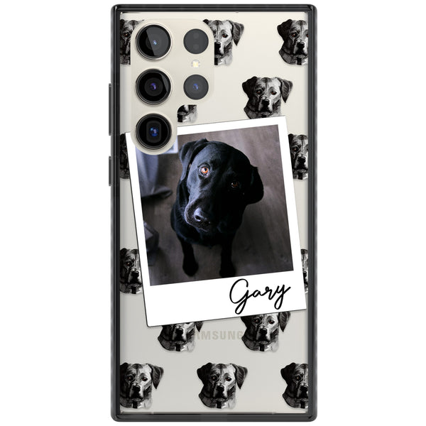 Personalised Black Labrador Instant Camera Photo