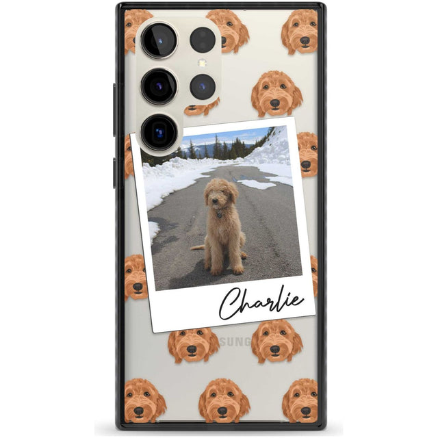 Personalised Personalised Golden Doodle - Dog Photo Custom Phone Case Samsung S22 Ultra / Black Impact Case,Samsung S23 Ultra / Black Impact Case Blanc Space