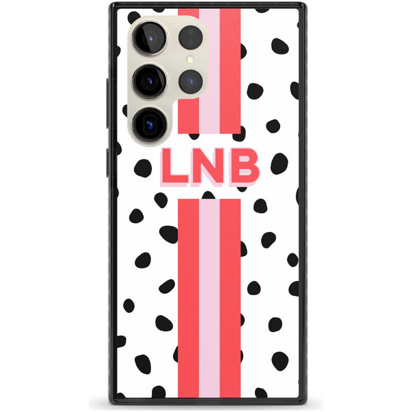Personalised Polka & Pink Stripe