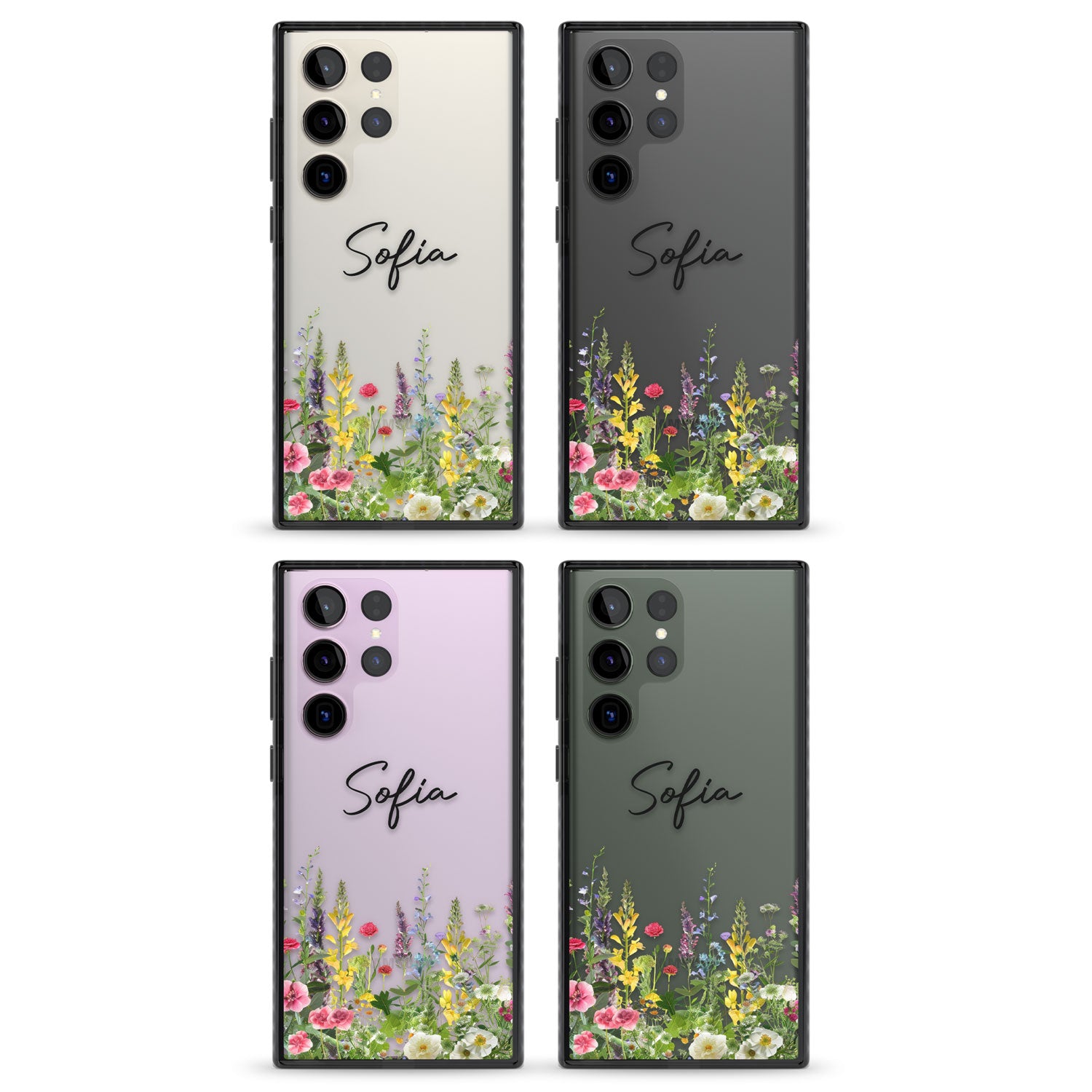 Personalised Garden Wildfowers Impact Phone Case for Samsung Galaxy S24 Ultra , Samsung Galaxy S23 Ultra, Samsung Galaxy S22 Ultra