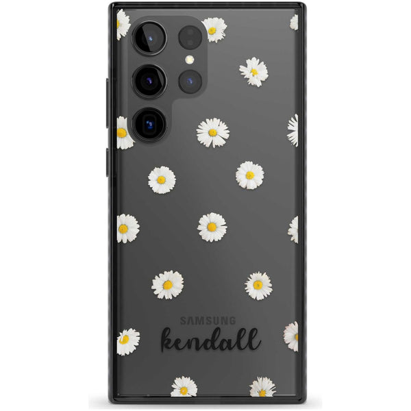 Personalised White Daisies & Cursive