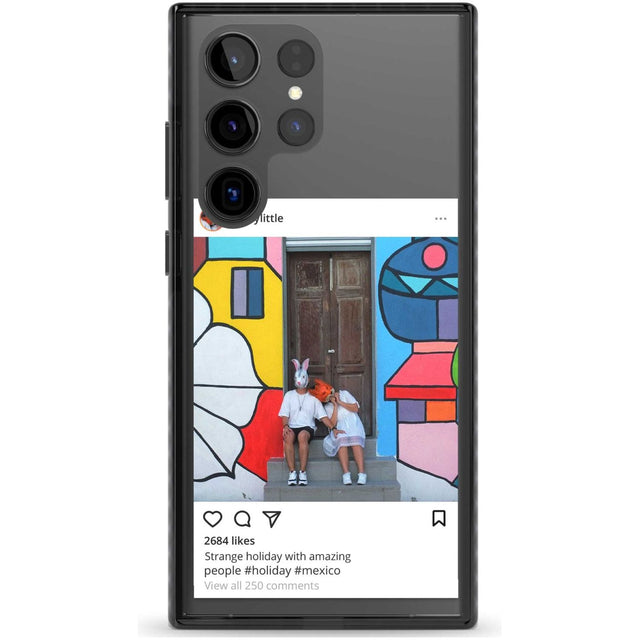 Personalised Instagram Custom Phone Case Samsung S22 Ultra / Black Impact Case,Samsung S23 Ultra / Black Impact Case Blanc Space
