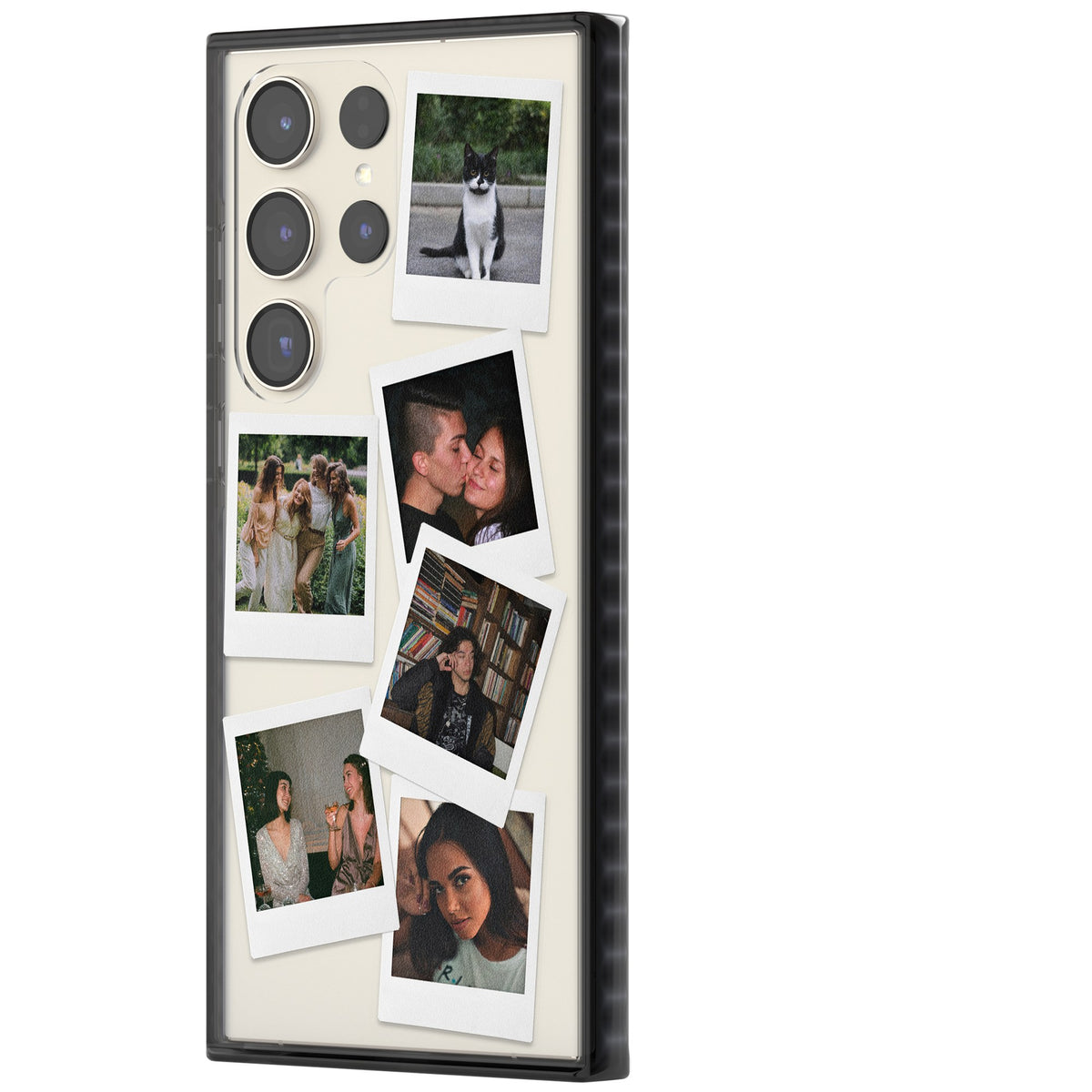 Personalised Classic Instant Photos Samsung S22 Ultra / Samsung S23 Ultra / Samsung S24 Ultra Impact Black Phone Case side