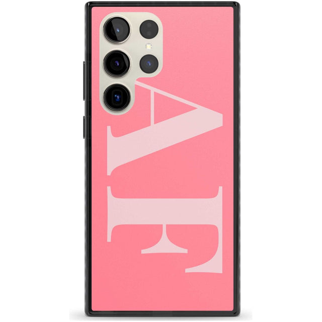 Personalised Light & Dark Pink Personalised Custom Phone Case Samsung S22 Ultra / Black Impact Case,Samsung S23 Ultra / Black Impact Case Blanc Space