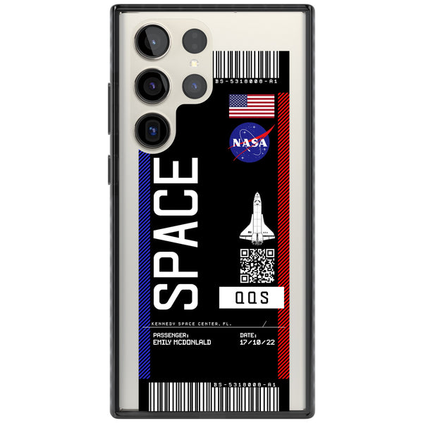 Personalised Nasa Boarding Pass (Dark)