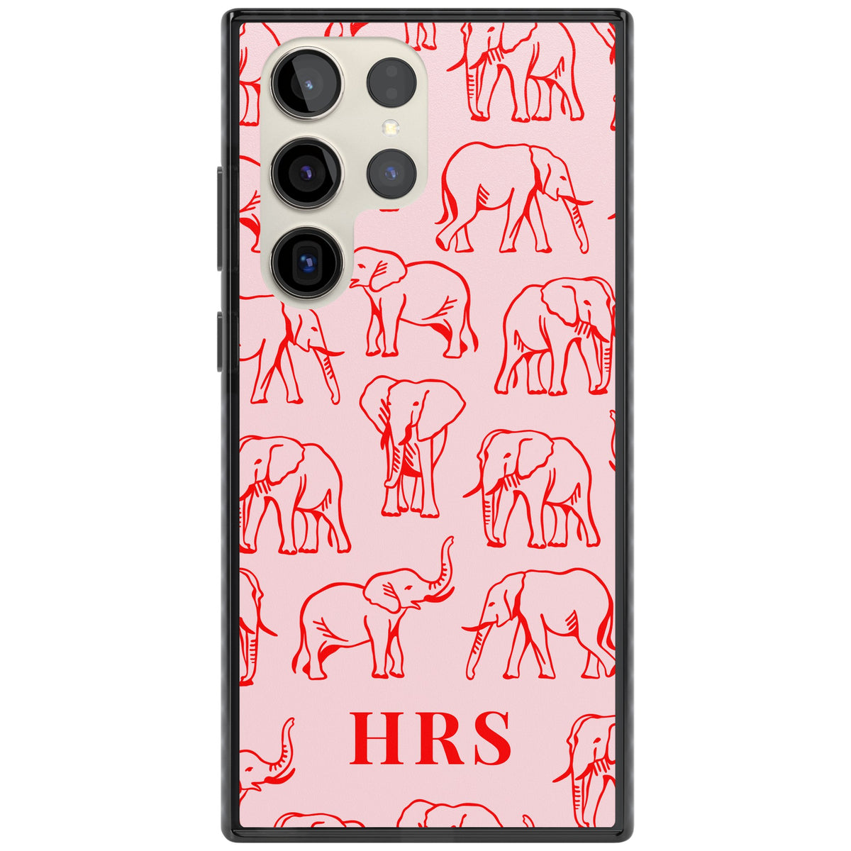 Scarlett Elephants Samsung S22 Ultra / Samsung S23 Ultra / Samsung S24 Ultra Impact Black Phone Case front