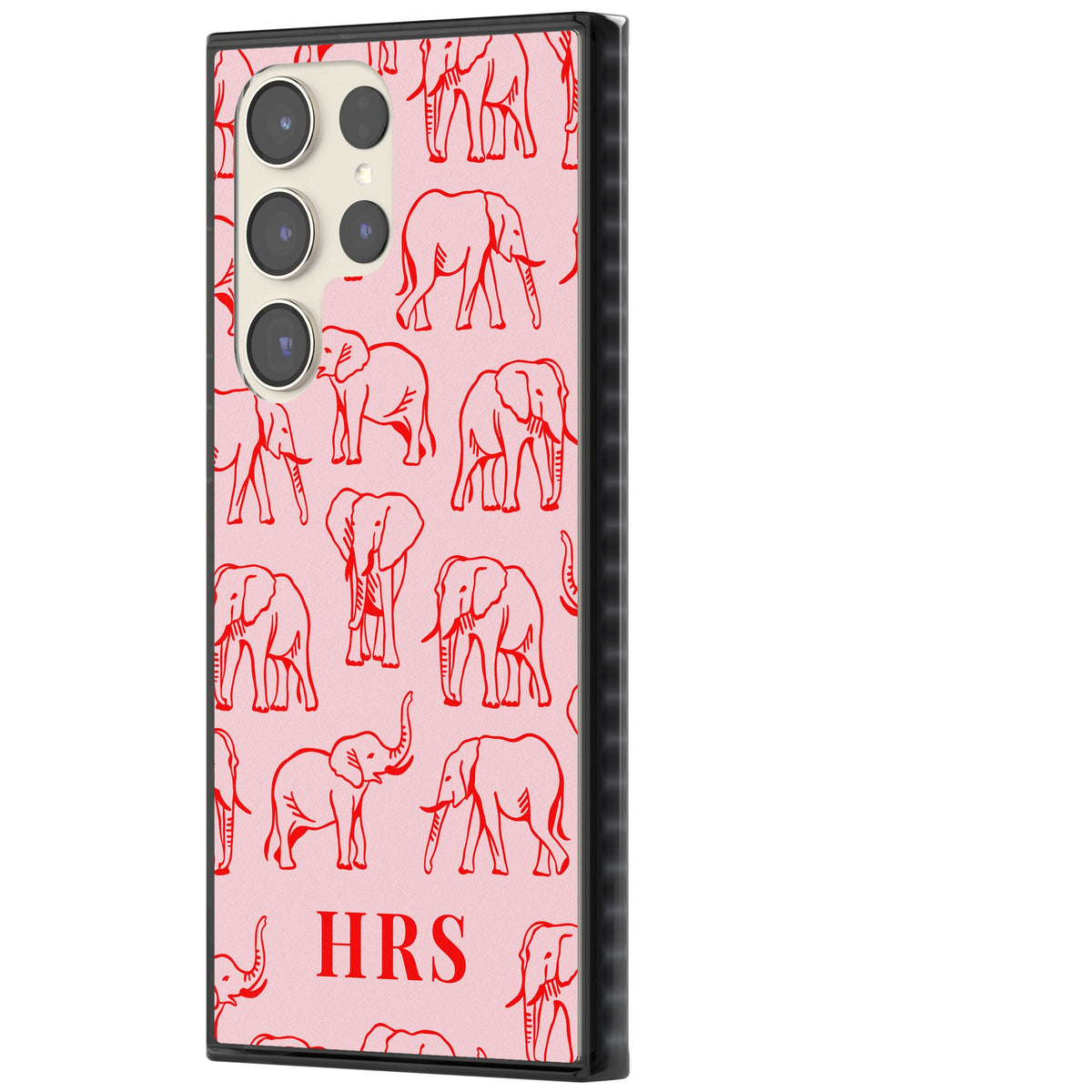 Scarlett Elephants Samsung S22 Ultra / Samsung S23 Ultra / Samsung S24 Ultra Impact Black Phone Case side