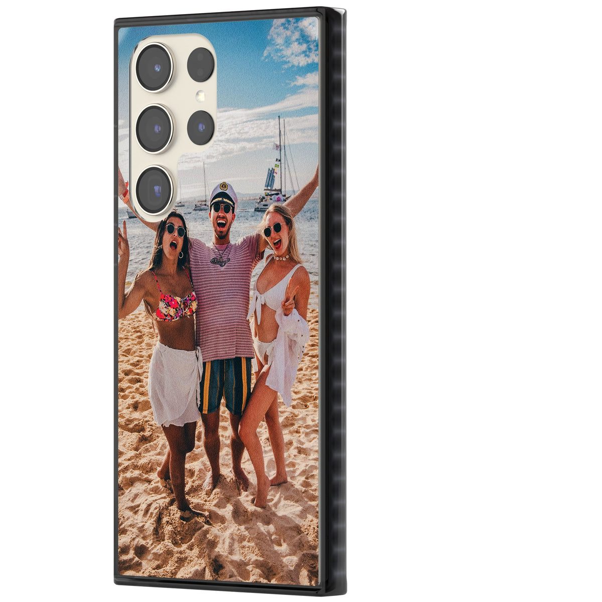 Personalised Photo Samsung S22 Ultra / Samsung S23 Ultra / Samsung S24 Ultra Impact Black Phone Case side