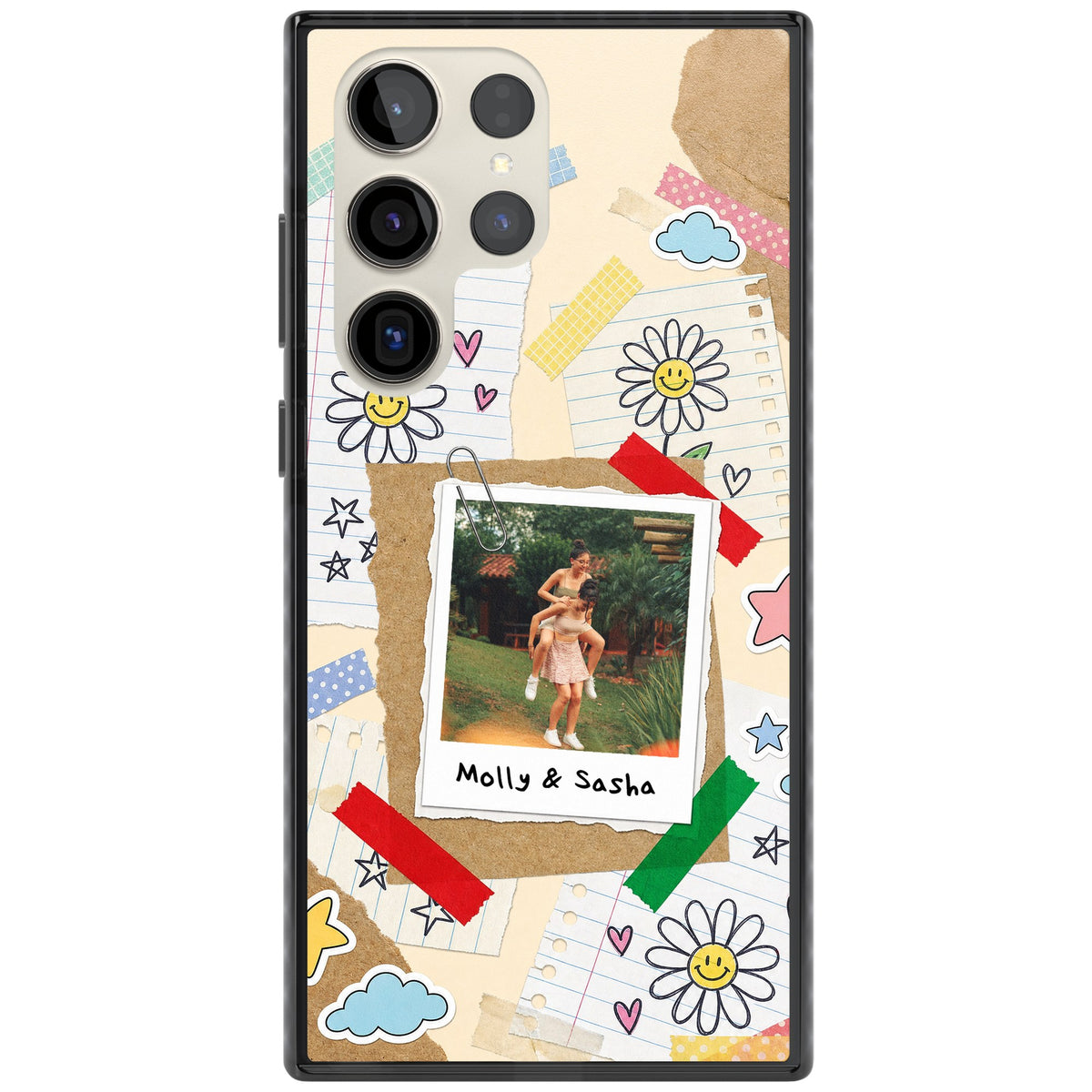 Personalised Scrapbook Photo Samsung S22 Ultra / Samsung S23 Ultra / Samsung S24 Ultra Impact Black Phone Case front