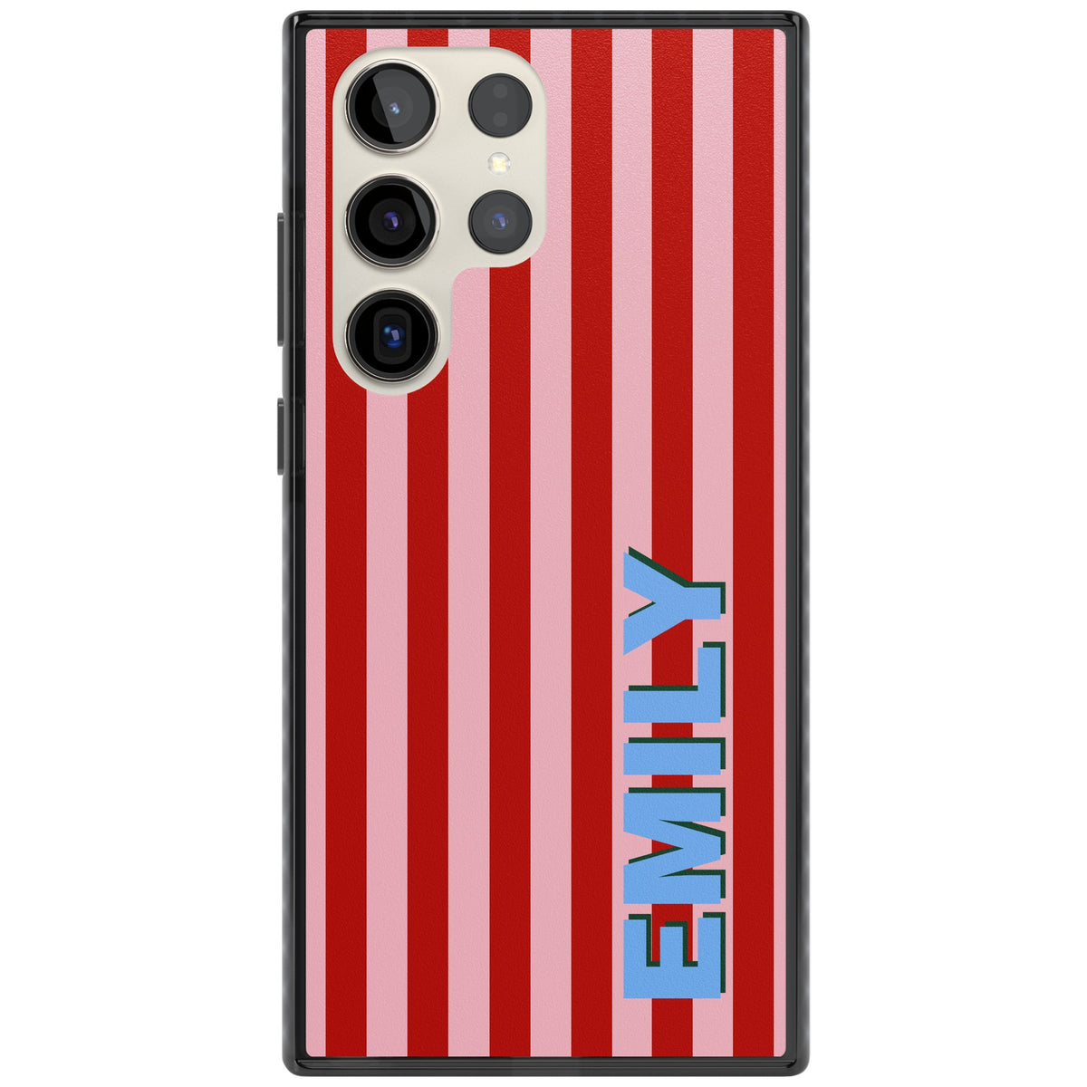 Personalised Market Stripe Samsung S22 Ultra / Samsung S23 Ultra / Samsung S24 Ultra Impact Black Phone Case front