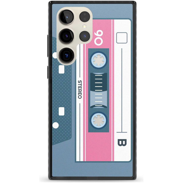 Personalised Retro Mixtape Custom Phone Case Samsung S22 Ultra / Black Impact Case,Samsung S23 Ultra / Black Impact Case Blanc Space