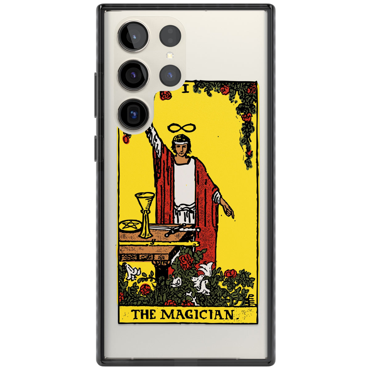 Personalised The Magician Tarot Card (Color) Samsung S22 Ultra / Samsung S23 Ultra / Samsung S24 Ultra Impact Black Phone Case front