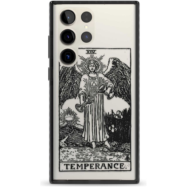 Personalised Temperance Tarot Card - Transparent Custom Phone Case Samsung S22 Ultra / Black Impact Case,Samsung S23 Ultra / Black Impact Case Blanc Space