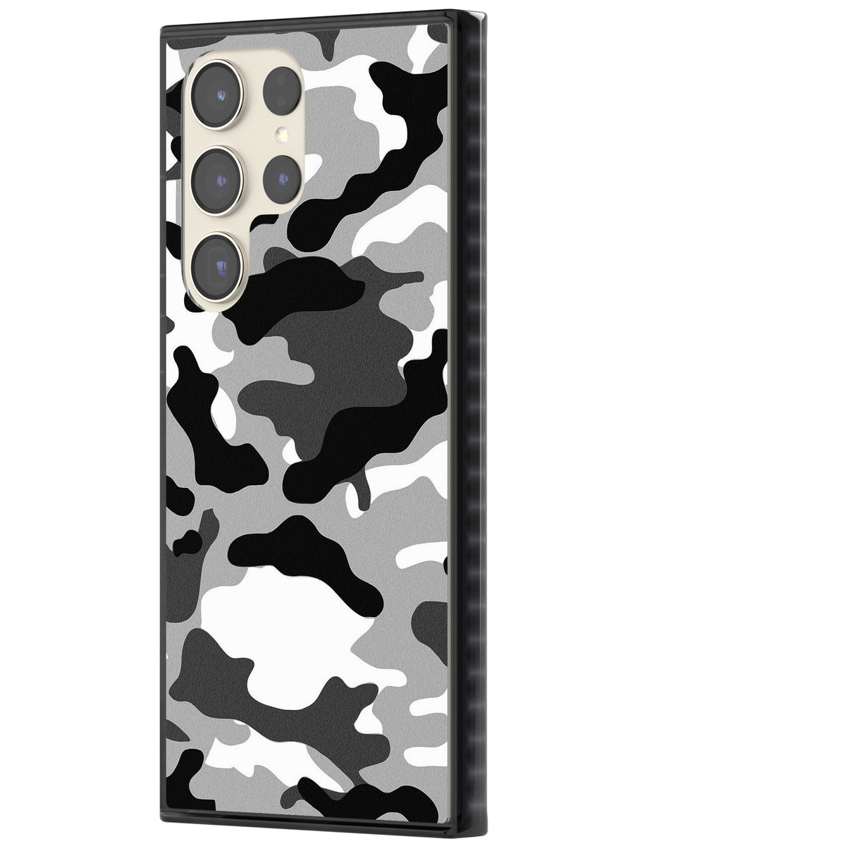 Grey Camo Samsung S22 Ultra / Samsung S23 Ultra / Samsung S24 Ultra Impact Black Phone Case side