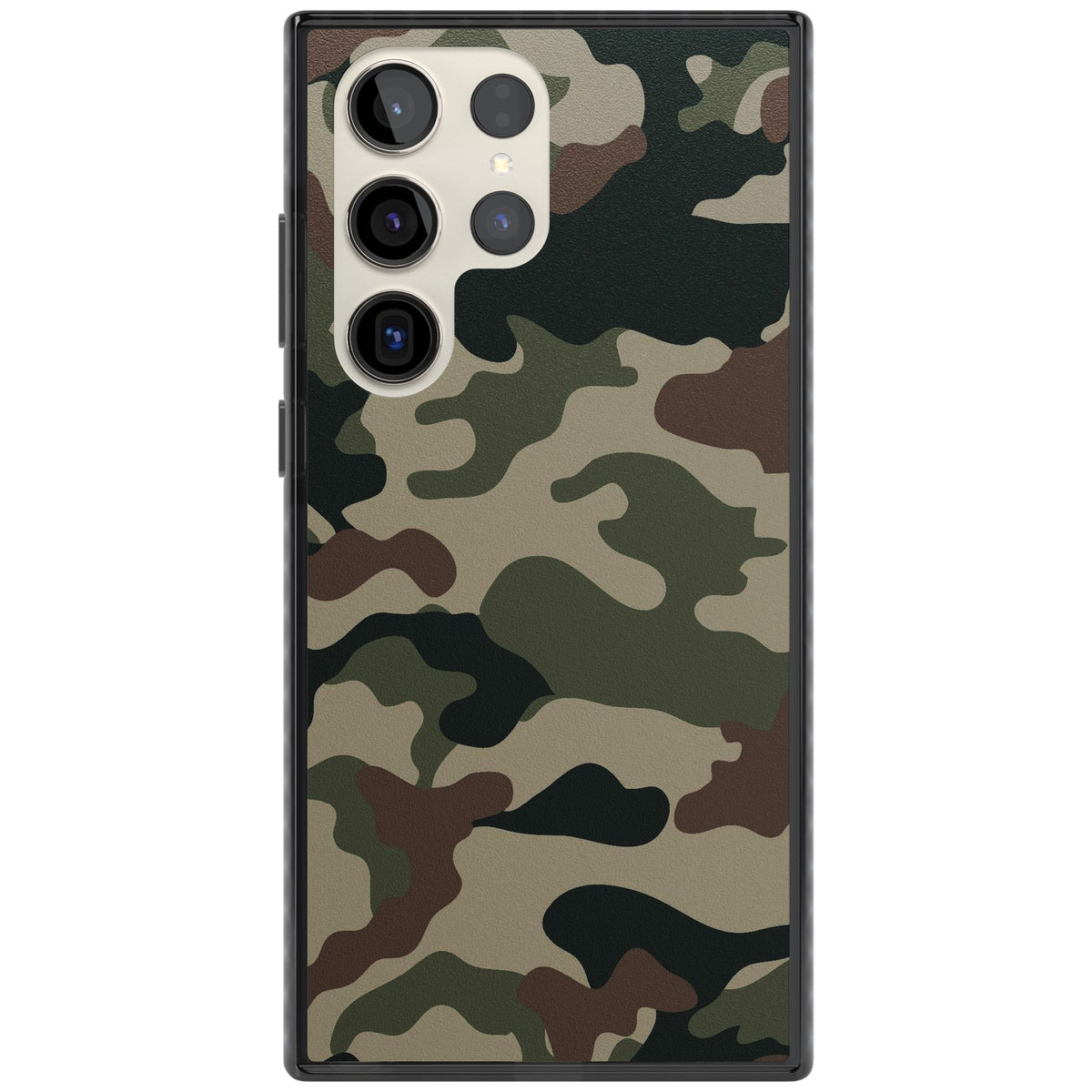Green And Brown Camo Samsung S22 Ultra / Samsung S23 Ultra / Samsung S24 Ultra Impact Black Phone Case front