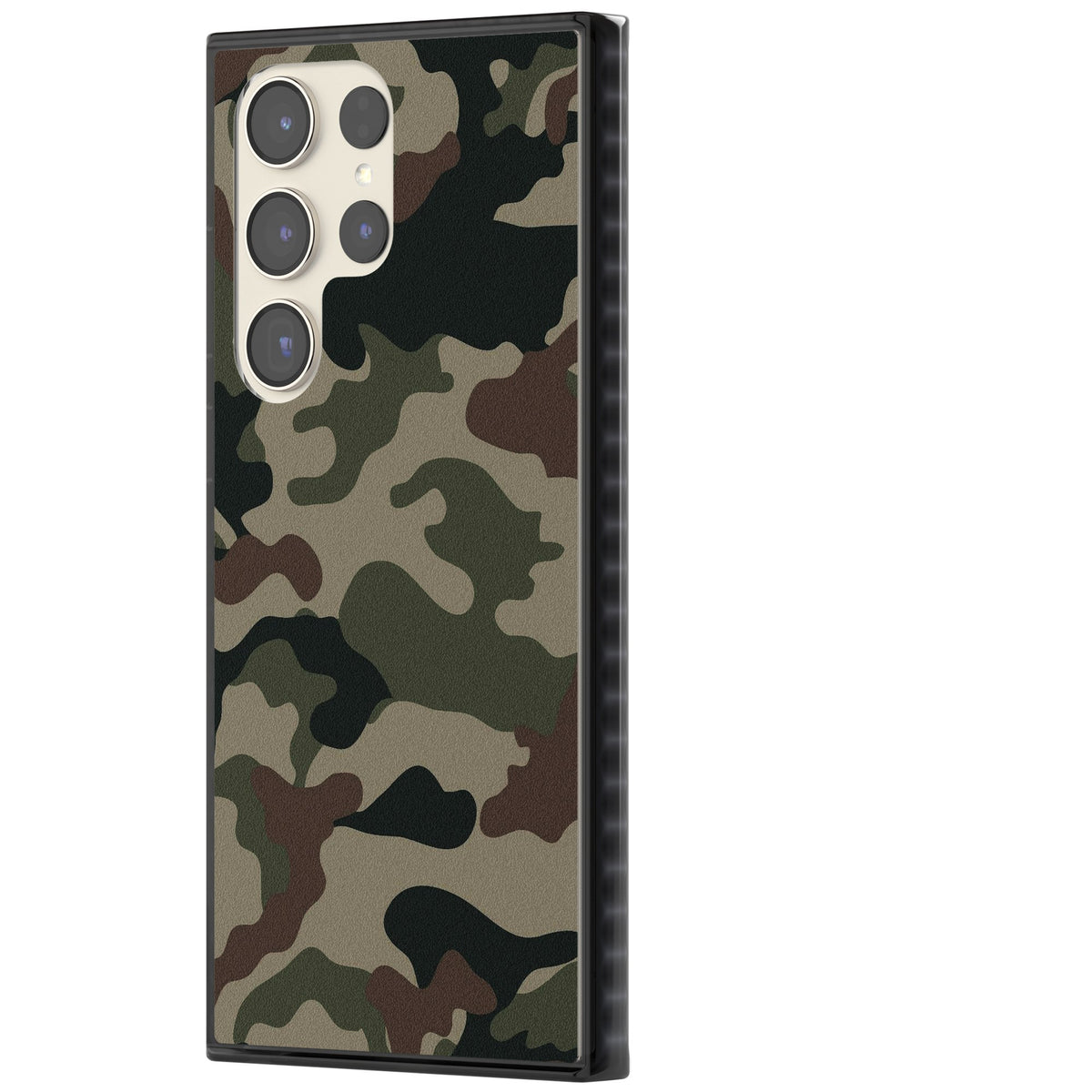 Green And Brown Camo Samsung S22 Ultra / Samsung S23 Ultra / Samsung S24 Ultra Impact Black Phone Case side