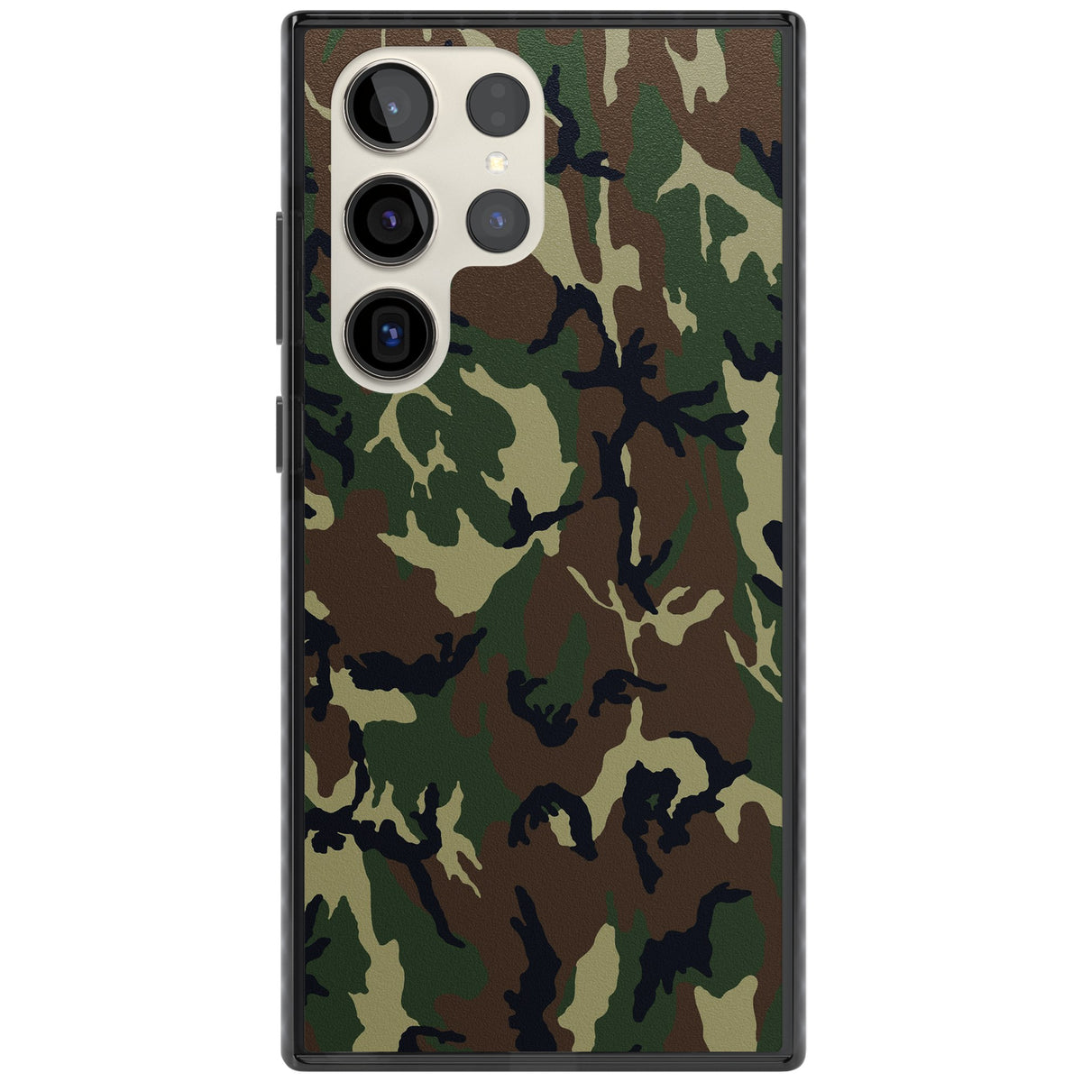 Forest Green Camo Samsung S22 Ultra / Samsung S23 Ultra / Samsung S24 Ultra Impact Black Phone Case front