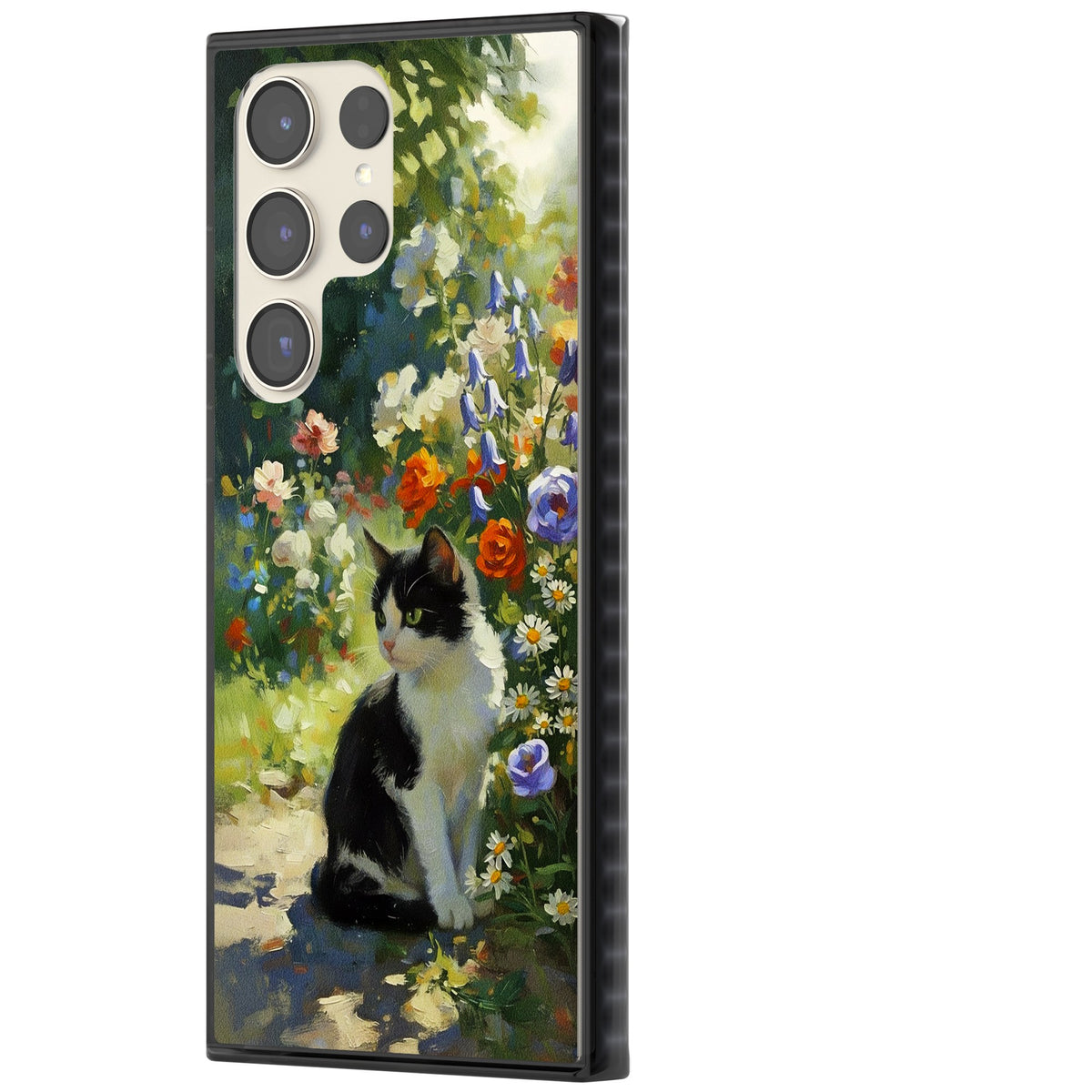 Cat In The Meadow Samsung S22 Ultra / Samsung S23 Ultra / Samsung S24 Ultra Impact Black Phone Case side