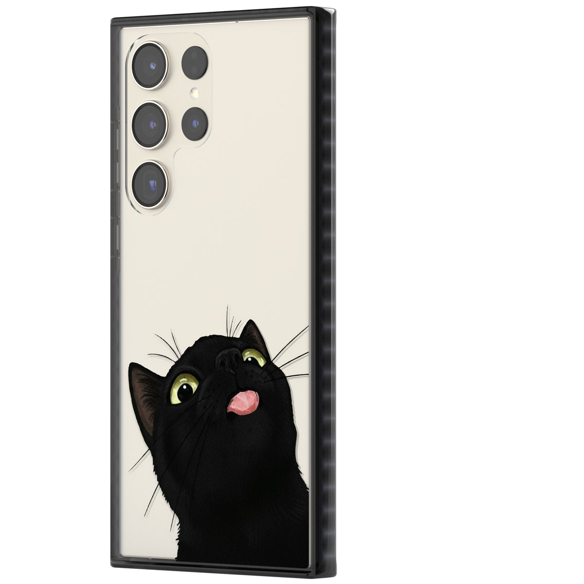 Black Cat Energy Samsung S22 Ultra / Samsung S23 Ultra / Samsung S24 Ultra Impact Black Phone Case side