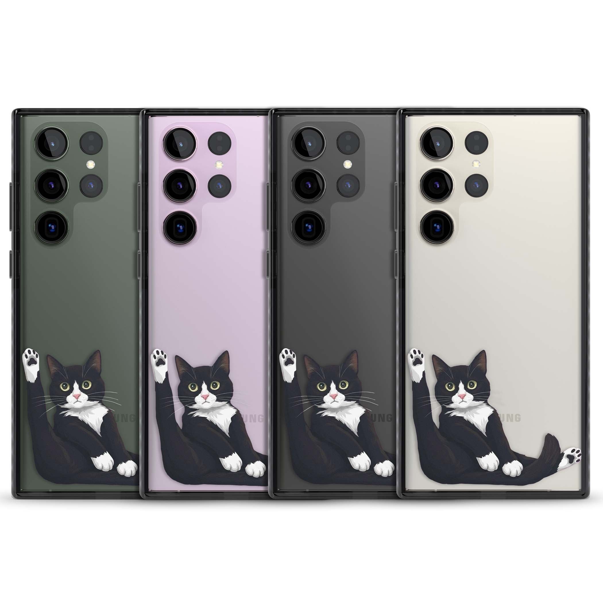 Mid-Groom Cat animals iPhone case | Black Impact case for Samsung Galaxy S24 Ultra, Samsung Galaxy S23 Ultra, Samsung Galaxy S22 Ultra
