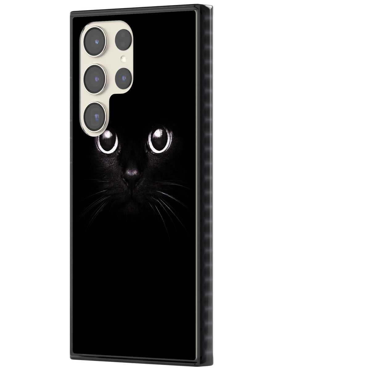 Black Cat Samsung S22 Ultra / Samsung S23 Ultra / Samsung S24 Ultra Impact Black Phone Case side