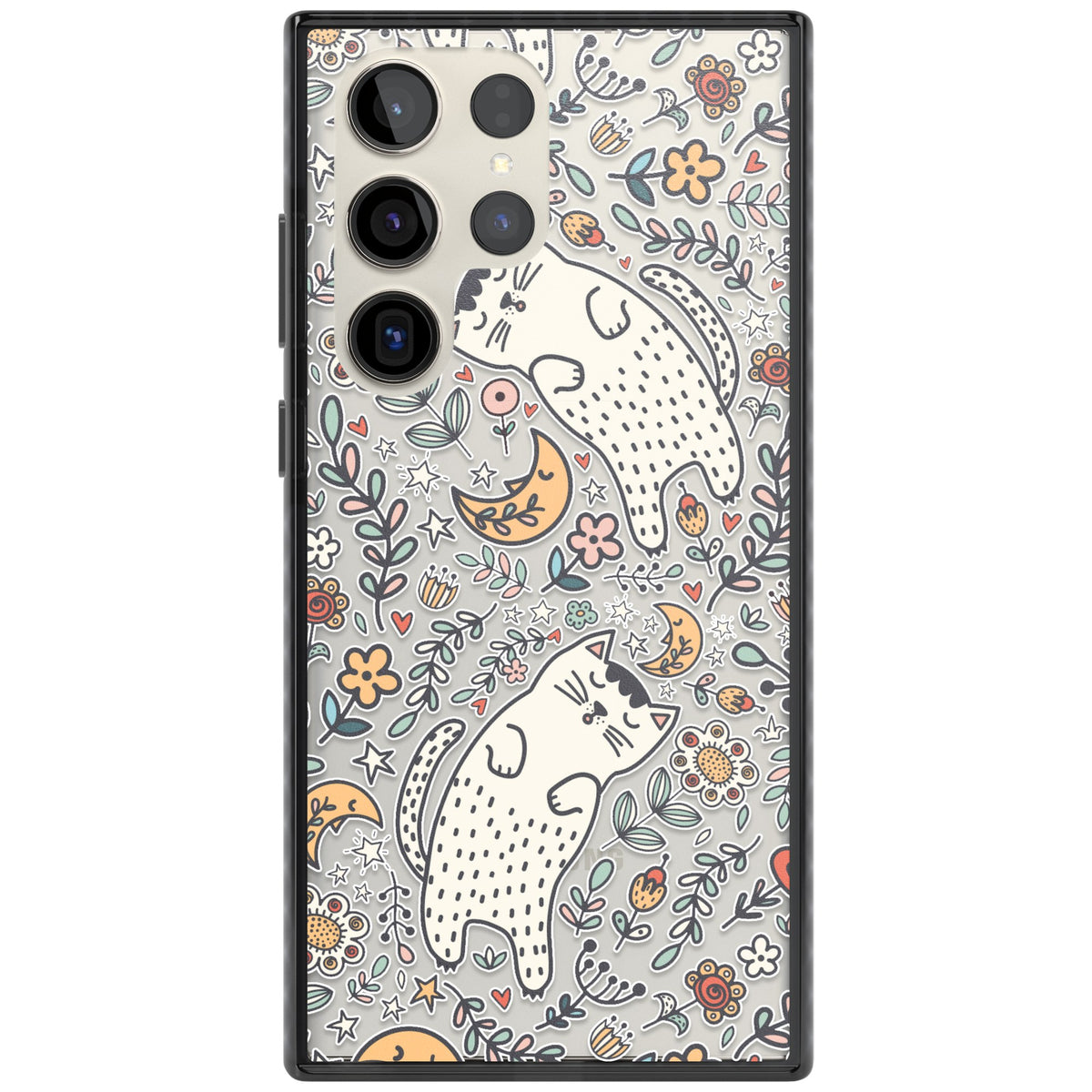 Whisker Dreams Samsung S22 Ultra / Samsung S23 Ultra / Samsung S24 Ultra Impact Black Phone Case front
