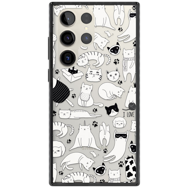 Cartoon Cats (Black & White)