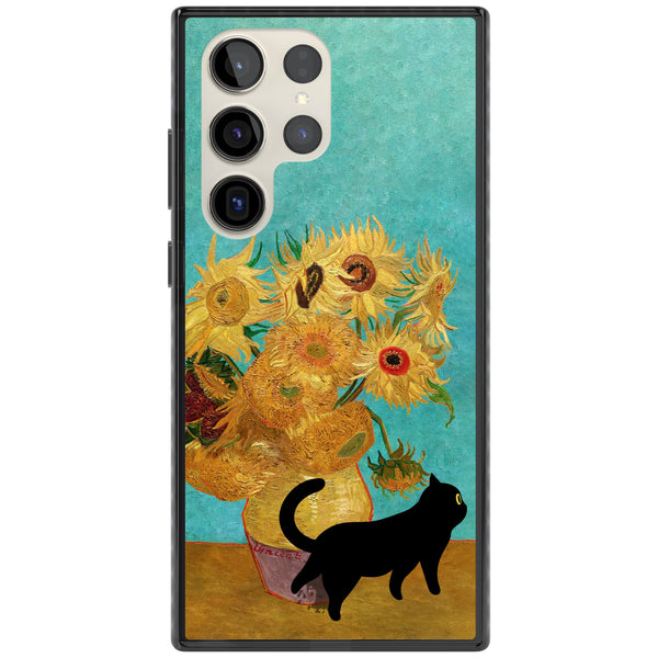 Cat with Van Gogh's Sunflowers