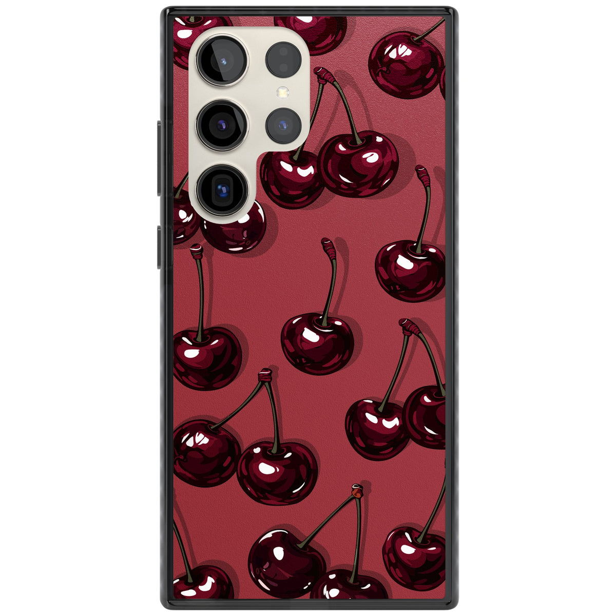 Cherry Rebel Samsung S22 Ultra / Samsung S23 Ultra / Samsung S24 Ultra Impact Black Phone Case front