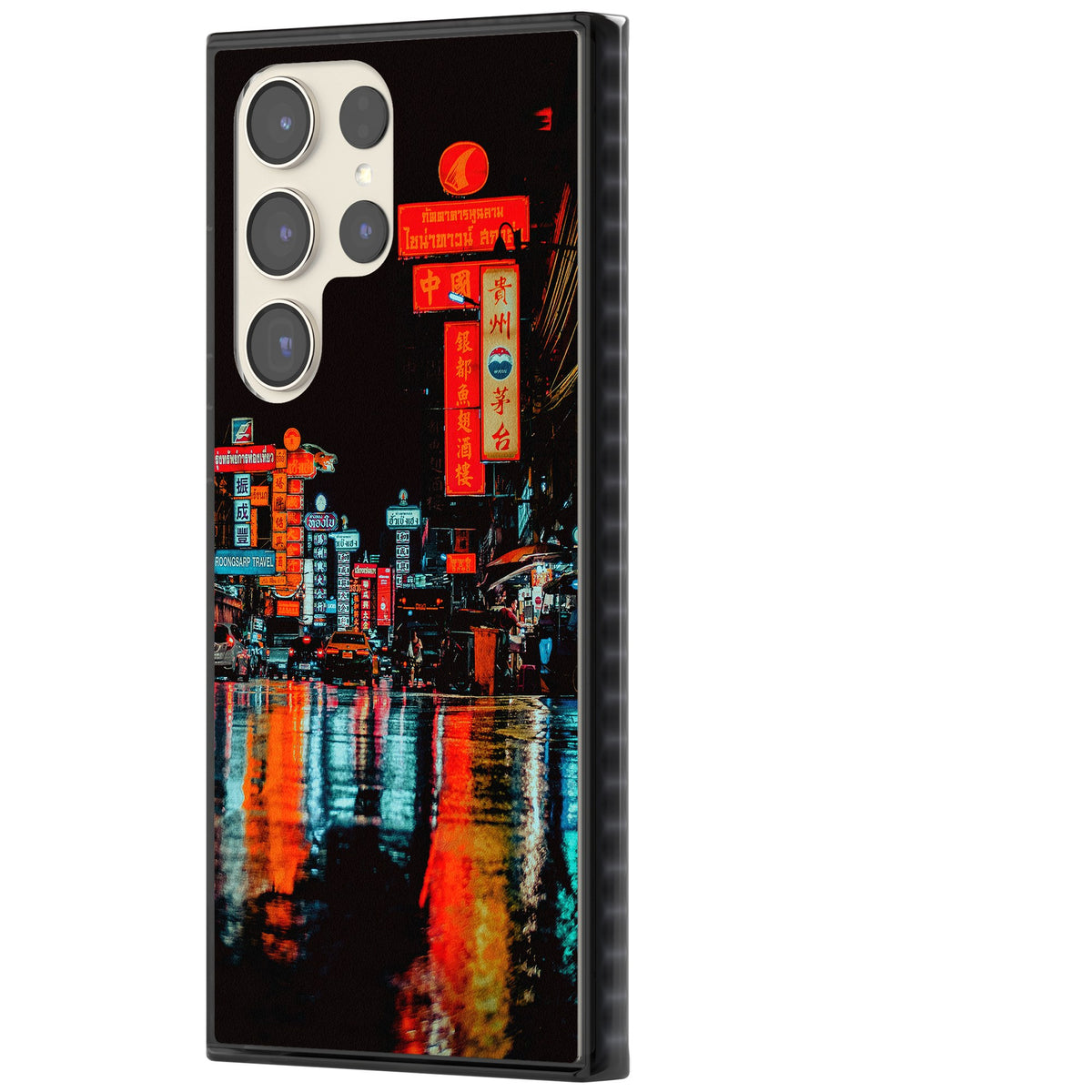 Neon City Samsung S22 Ultra / Samsung S23 Ultra / Samsung S24 Ultra Impact Black Phone Case side